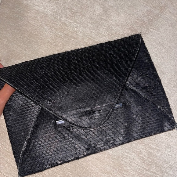 BCBG Max Azria Matte Black sequins clutch - Picture 4 of 4